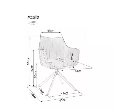 Стул SIGNAL AZALIA Velvet Bluvel 4215 корица/черный
