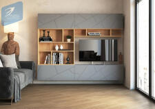 Тумба МК Стиль ГРАНЖ ТМ-004 серый шифер/графит софт