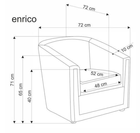 Кресло HALMAR ENRICO зеленый