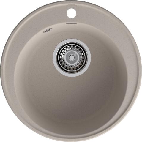 Кухонная мойка GRANFEST QUARZ Z-08 песочный + сифон