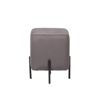 Пуфик ВВР Агат Лайт графит/черный, велюр
