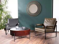 Стол журнальный SIGNAL TUCA темный орех/черный 80/40