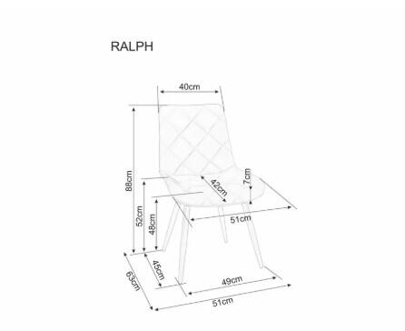 Стул SIGNAL RALPH Velvet Bluvel 19 черный/черный