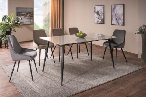 Стол обеденный SIGNAL RION белый/черный 160/90