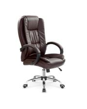 Кресло компьютерное HALMAR RELAX т.коричневый/хром