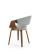 Стул HALMAR K544 серый/орех