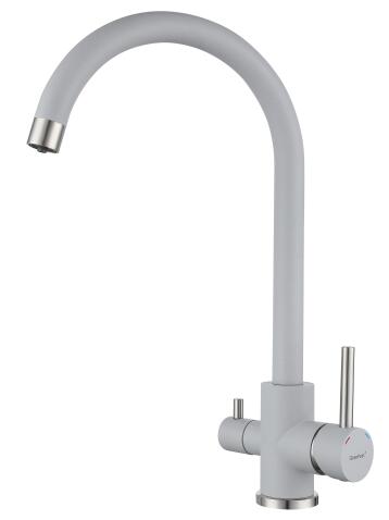 Смеситель для кухни GRANFEST QUARZ Z-5420 серый