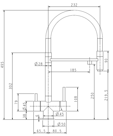 Смеситель для кухни ZORG ASGARD PREMIUM PVD Gunblack