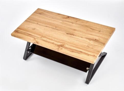 Стол журнальный HALMAR XENA PROSTOKAT натуральный дуб/черный, 110/60/45