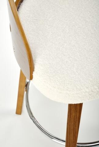 Стул барный HALMAR H110 кремовый/ореховый