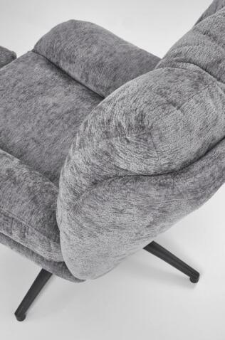 Комплект HALMAR PESTO (кресло+подставка для ног) серый