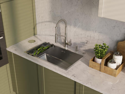 Кухонная мойка из нержавейки Omoikiri Taki 74-U/IF-IN Side нержавеющая сталь