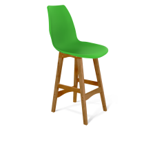 Стул полубарный Sheffilton SHT-ST29/S65-1 зеленый/светлый орех
