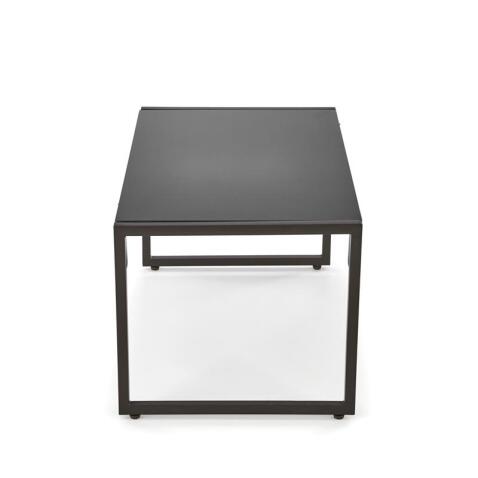 Комплект HALMAR SHARK (софа + 2 кресла + стол журнальный) черный/капучино