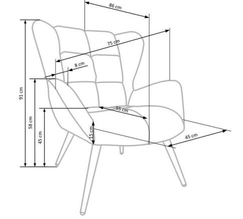 Кресло HALMAR TYRION темно-зеленый/черный