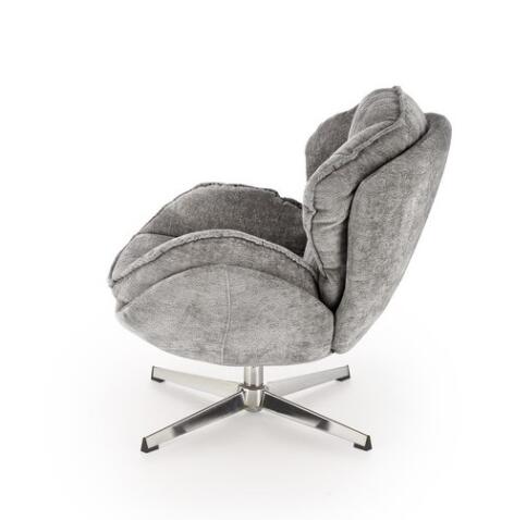 Кресло HALMAR GUIDO серый/хром