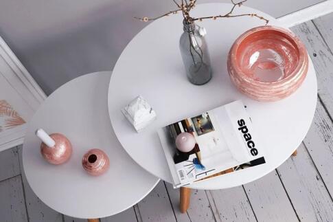 Комплект SIGNAL MILAN S2 (2 стола журнальных ) белый/дуб