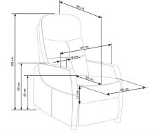 Кресло HALMAR FELIPE 2 раскладное, серый/венге