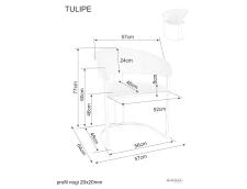 Стул SIGNAL TULIPE Velvet Bluvel 28 бежевый/золотой