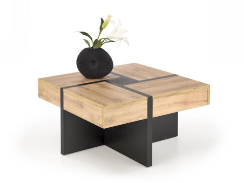 Стол журнальный HALMAR SEVILLA S дуб крафт/черный