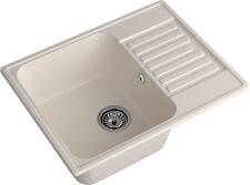 Кухонная мойка GRANFEST QUARZ Z-13 белый + сифон