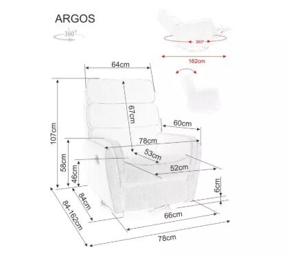 Кресло SIGNAL ARGOS Raven 30 раскладное, темно-бежевый