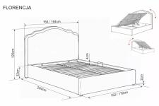 Кровать SIGNAL FLORENCJA Raven 30 темно-бежевый 140/200
