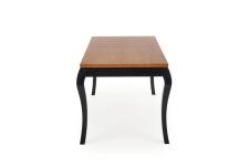 Стол обеденный HALMAR WINDSOR дуб темный/черный 160-240/90