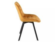 Стул SIGNAL MONTI Velvet Bluvel 68 карри/черный, поворотный