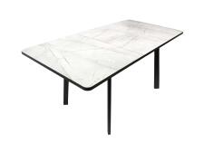 Стол ВВР Миллер Каспий серый/черный №3, пластик 120-160/80