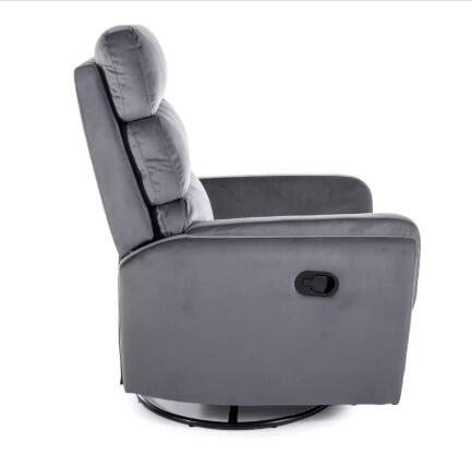 Кресло SIGNAL ARGOS Velvet раскладное, серый