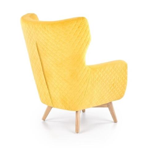 Кресло HALMAR MARVEL желтый/натуральный