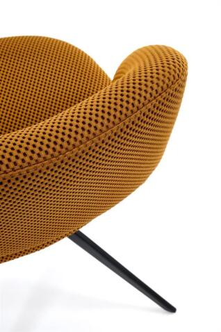 Стул HALMAR K546 горчичный/черный, поворотный