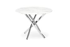 Стол обеденный HALMAR RAYMOND 3 белый/серебряный 100