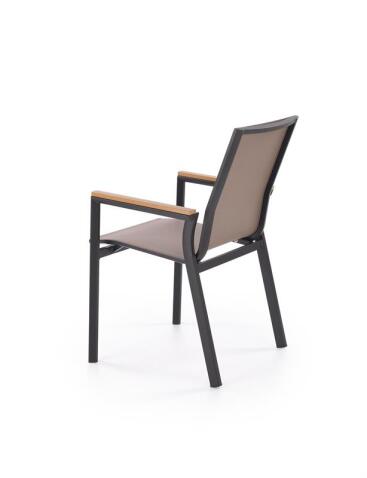 Стул HALMAR FIERRO черный/серый/коричневый