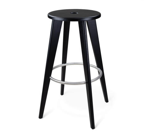 Стул барный Sheffilton SHT-S146 черный/нерж