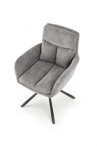 Стул HALMAR K495 серый/черный, поворотный