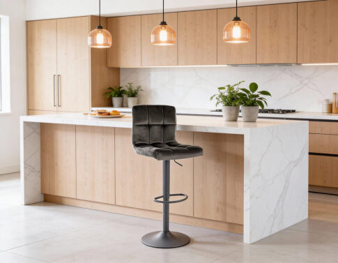 Стул барный SIGNAL C105 Velvet Bluvel 19 черный/черный