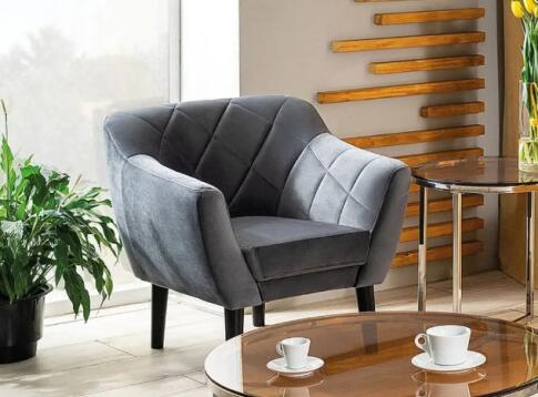 Кресло SIGNAL KARO 1 Velvet Bluvel 14 серый/венге