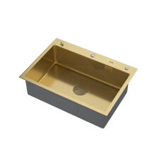 Мойка ARFEKA ECO AR 700*500 POP-UP GOLD PVD NANO DECOR