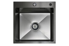 Кухонная мойка из нержавейки BLANTEK LS-5050HN Honeycomb Nano black