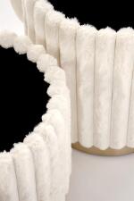 Комплект HALMAR FIDO (2 пуфа) кремовый/золотой