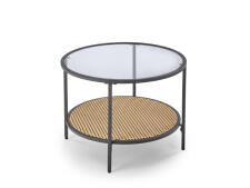 Стол журнальный HALMAR DAKOTA дымчатый/натуральный