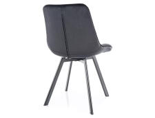 Стул SIGNAL MONTI Velvet Bluvel 19 черный/черный, поворотный