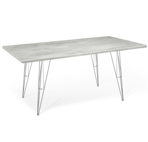 Стол Sheffilton SHT-TU10/120/80 МДФ хром лак/бетон светлый