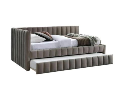 Кровать SIGNAL ALFIE Velvet Bluvel 40 темно-бежевый, 120/200