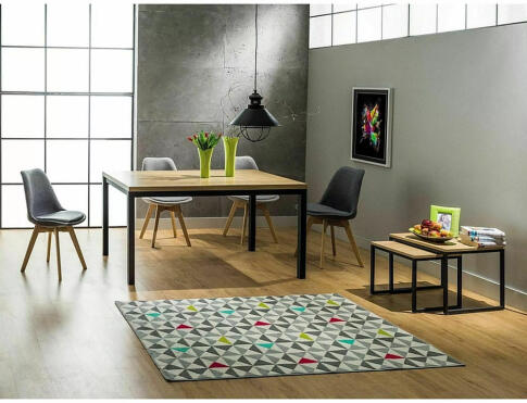 Комплект SIGNAL LARGO DUO (2 стола журнальных) дуб/черный 