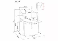 Стул SIGNAL AKITA t.232 серый/черный