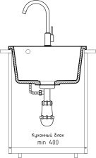 Кухонная мойка GRANFEST URBAN UR-4540 серый