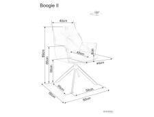 Стул SIGNAL BOOGIE II Velvet Bluvel 28 бежевый/черный мат